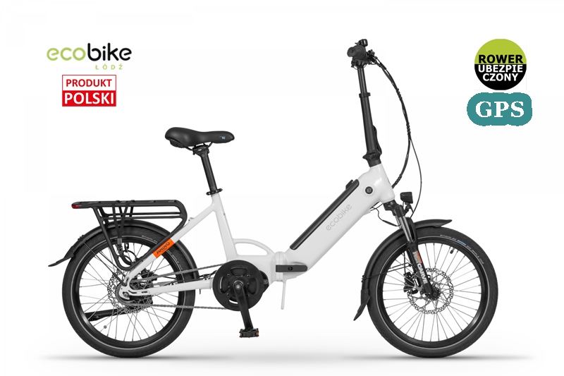 Rower elektryczny składany Rhino Cruise Arctic White z bat. 17,5Ah i ubezp.