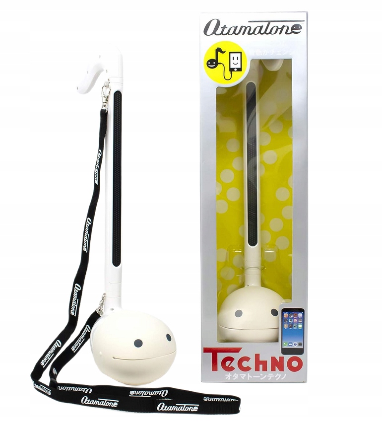 Otamatone Techno Bílý nástroj Syntezátor Maywa Denki 44 cm Android iOS
