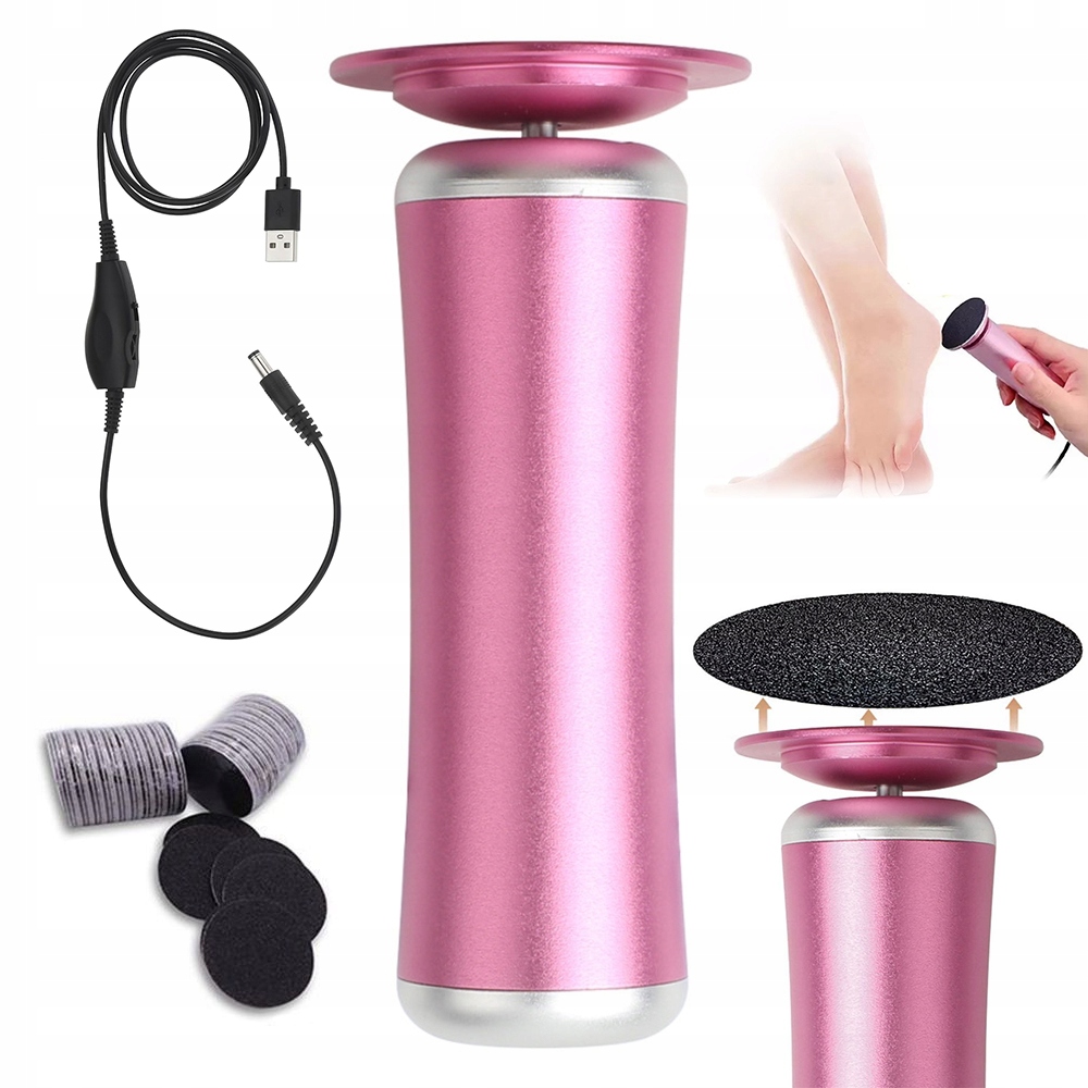 Struhadlo Na Nohy S Otočným Mechanismem Elektrické Usb Růžové