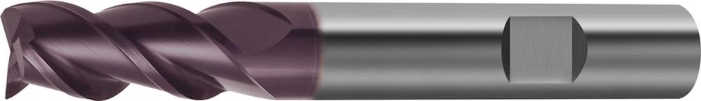 Fréza stopková, dlouhá DIN6527, celokarbidová TiALN, 3-břitá, 45°, 20 mm