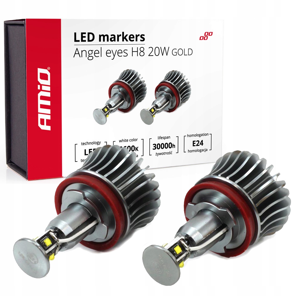 

Led Markery Białe Ringi Bmw H8 X5 X6 X1 Z4 E90 E92