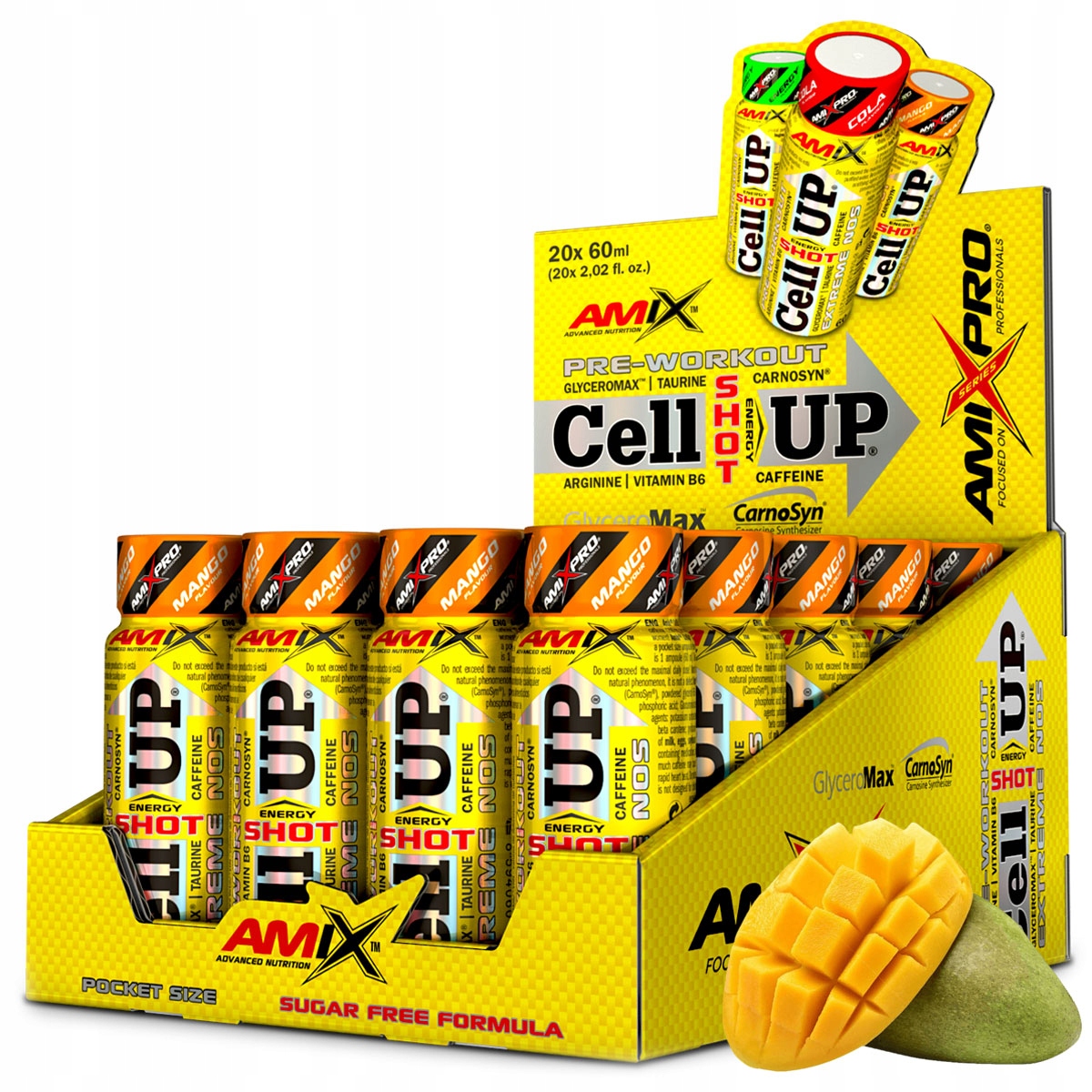 Předtréninková pumpa 60 ml Arginin Hcl Aakg glycerin kofein 250 mg