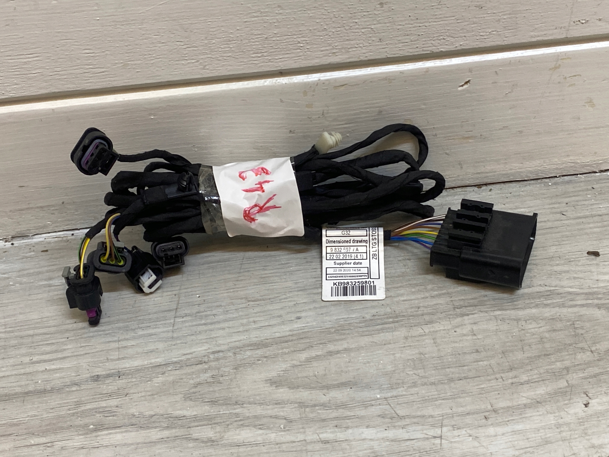 bundle wiring PDC front BMW 6 GT G32 LCI 9832597
