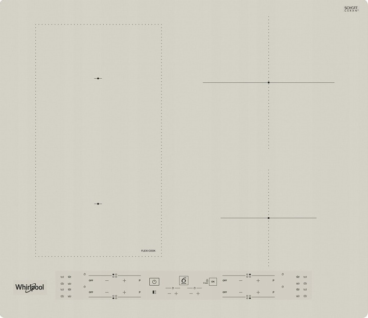 Vestavná indukční varná deska Whirlpool WLB6860NES 59 Cm 4 pole Booster 6 smysl