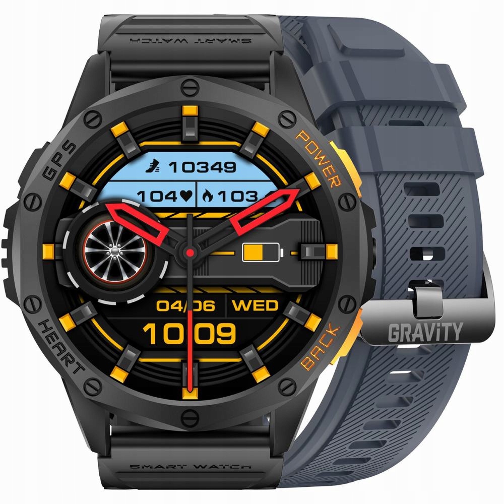 Pánsky Smartwatch Gravity GT24-1 Baterka, Dodatkový Pás Gravír