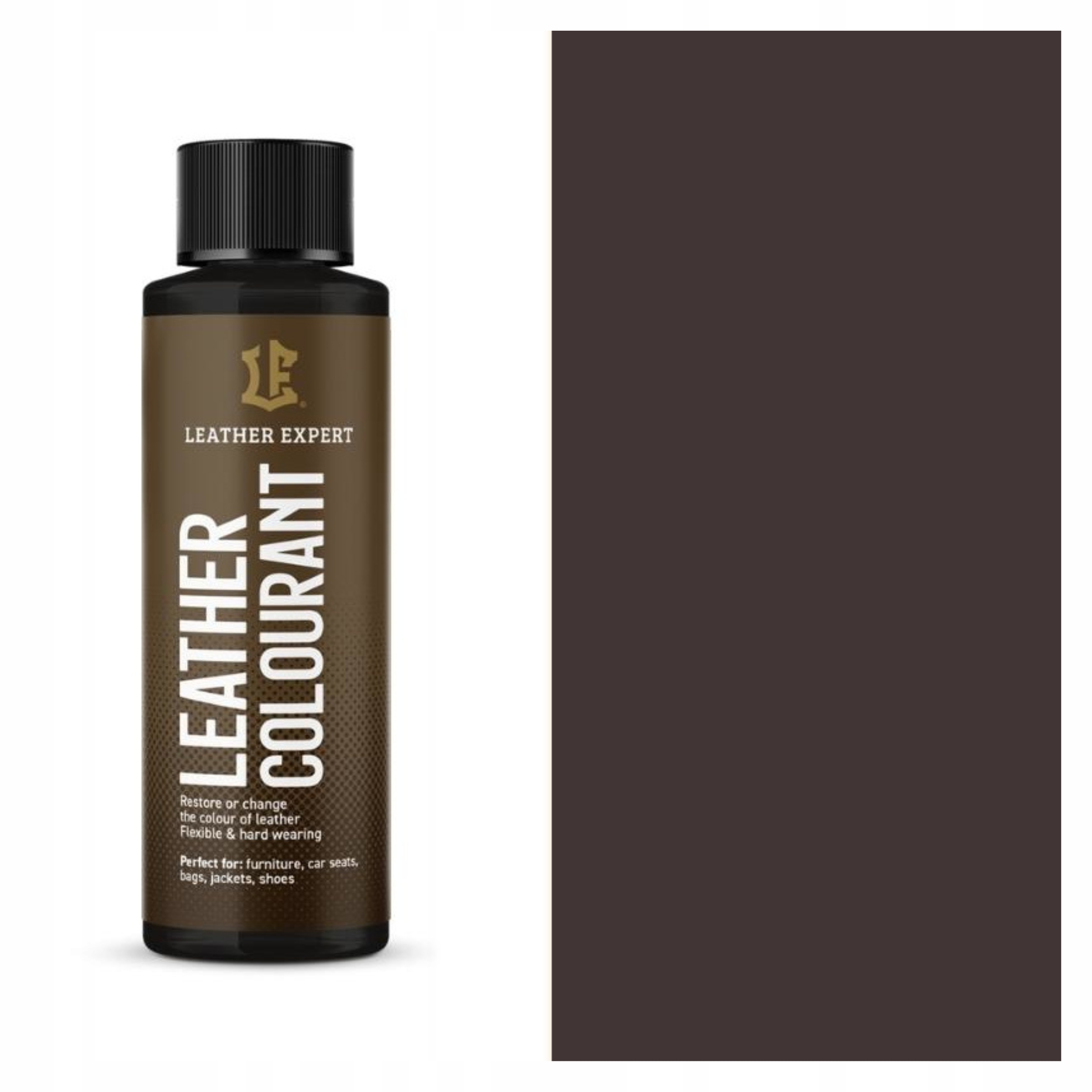 Farba do Kierownicy Auta Ciemny Brąz Leather Expert Barwnik Renowacja 50 ml