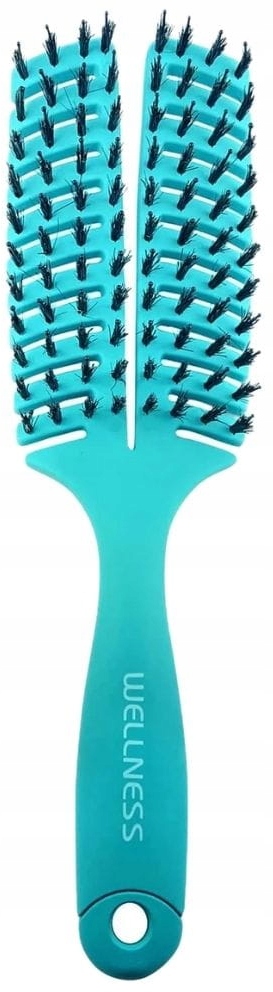 WELLNESS SZCZOTKA DO WŁOSÓW WTB NIEBIESKA "M" Z WŁOSIEM DZIKA