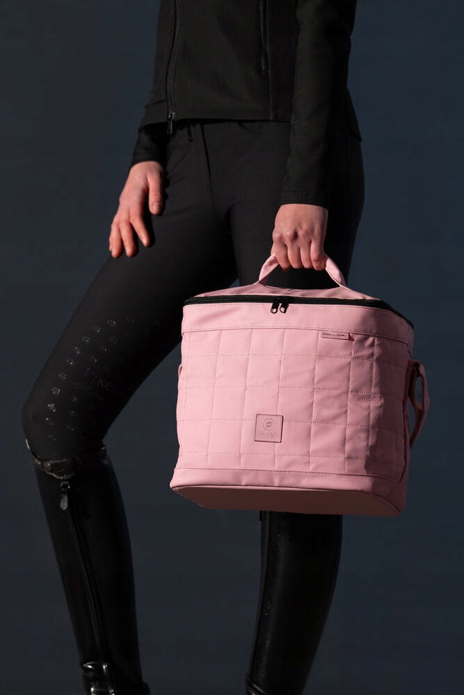 Torba na kacesoria jeździeckie Eskadron Leather Platinum 25 różowa