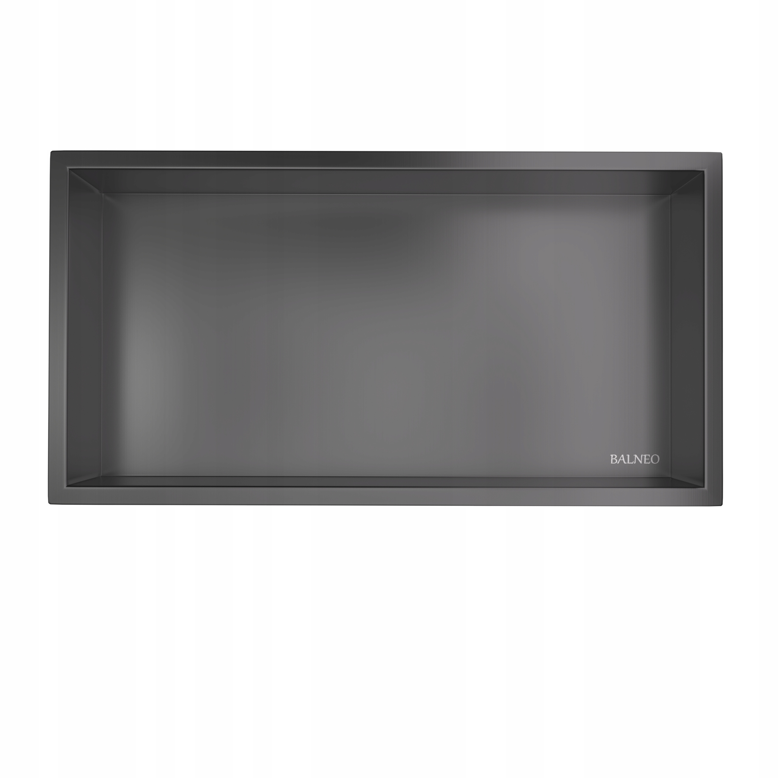 Wall-box One Oceľová kúpeľňová polica Gun Metal 60x30x10 cm Balneo