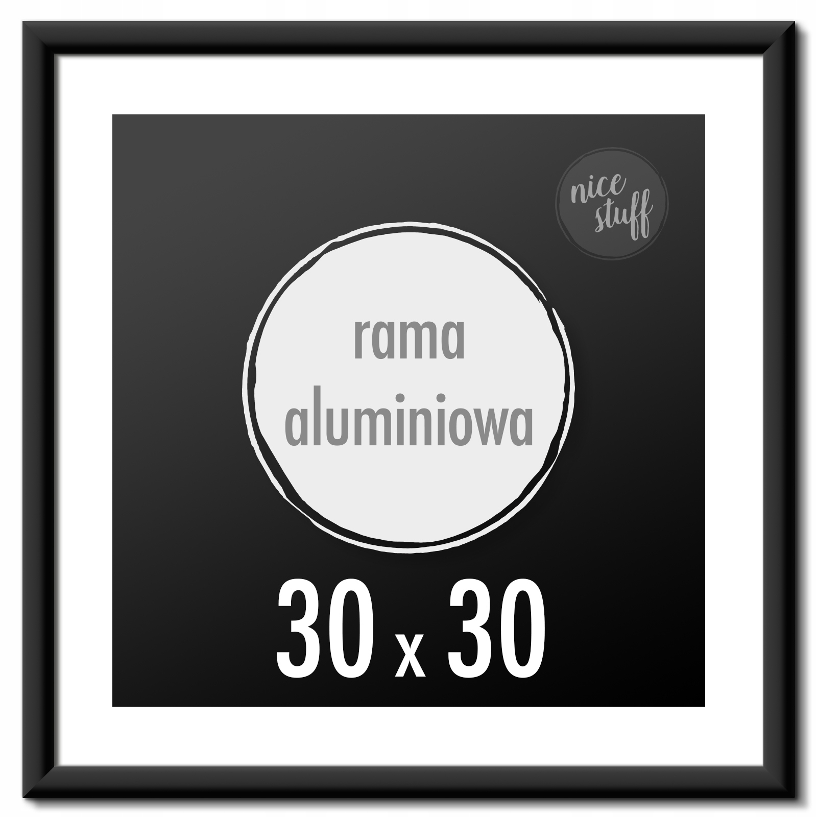 

Ramka na zdjęcia 30x30 cm aluminiowa czarna