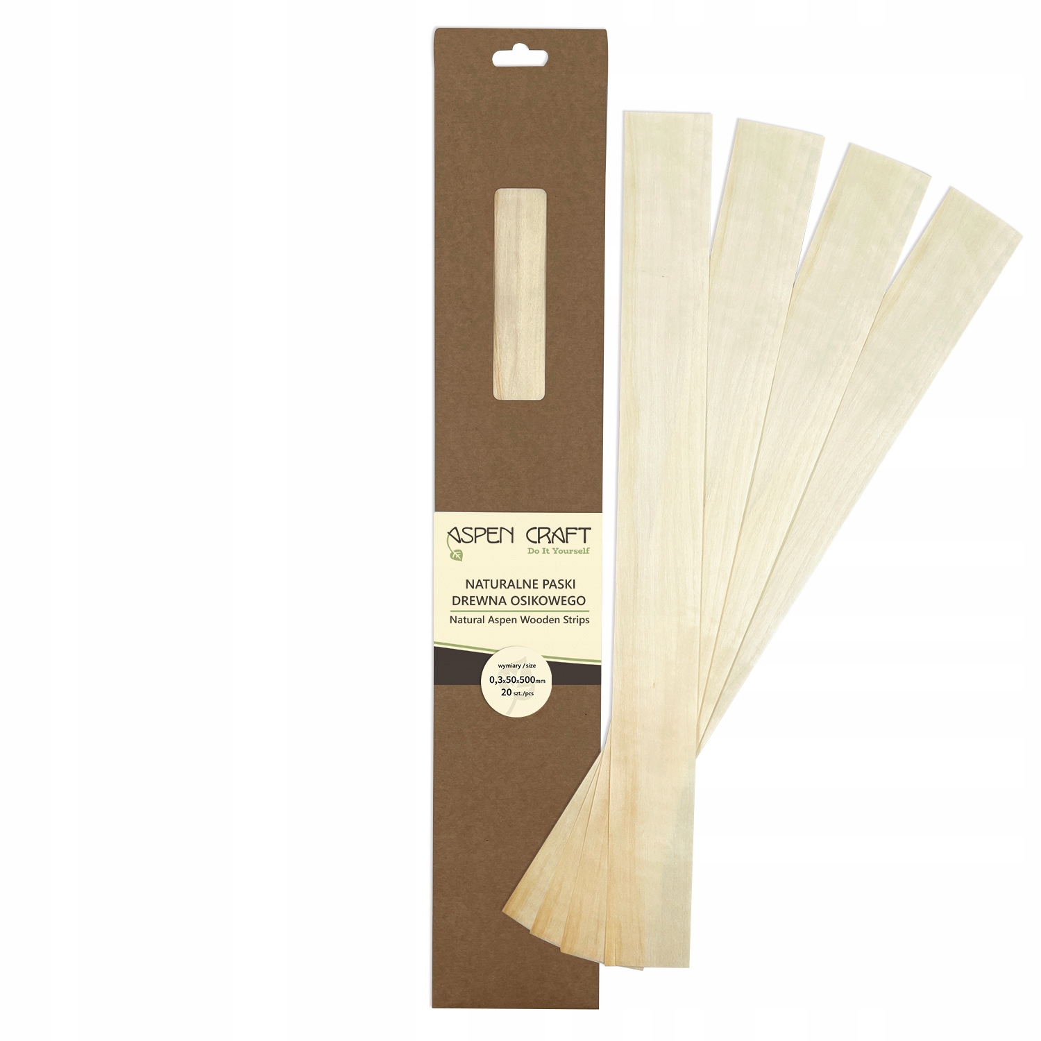 Přírodní řemínky z osikového dřeva 20 ks Diy řemesla 50cmx5cm