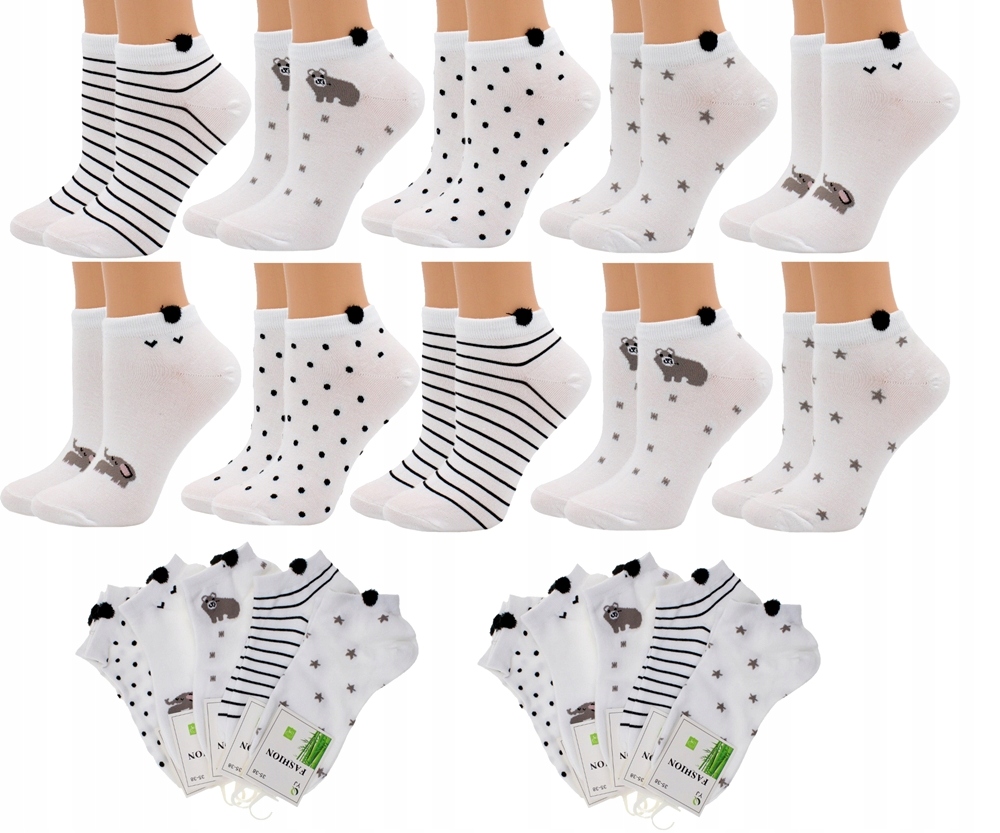 

10X Skarpety skarpetki damskie stopki 35-38
