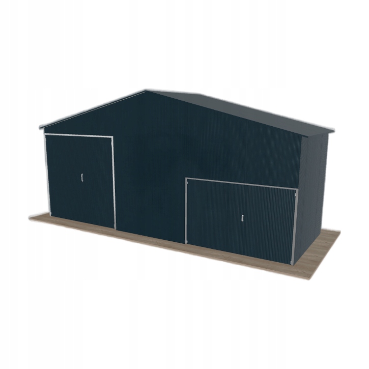 Plechová hala 8.5 x 3 m se dvěma sloupky Grafit Vysoká