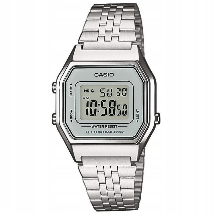 Hodinky Casio Vintage LA680WEA-7EF stříbrné s náramkem