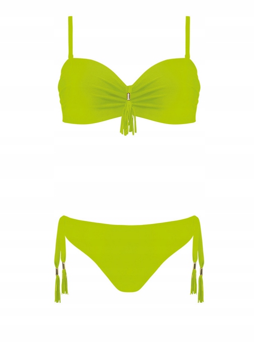 Self Plavky Bardotka S730N Monako 3 Zelené Neonové 36D 65D S