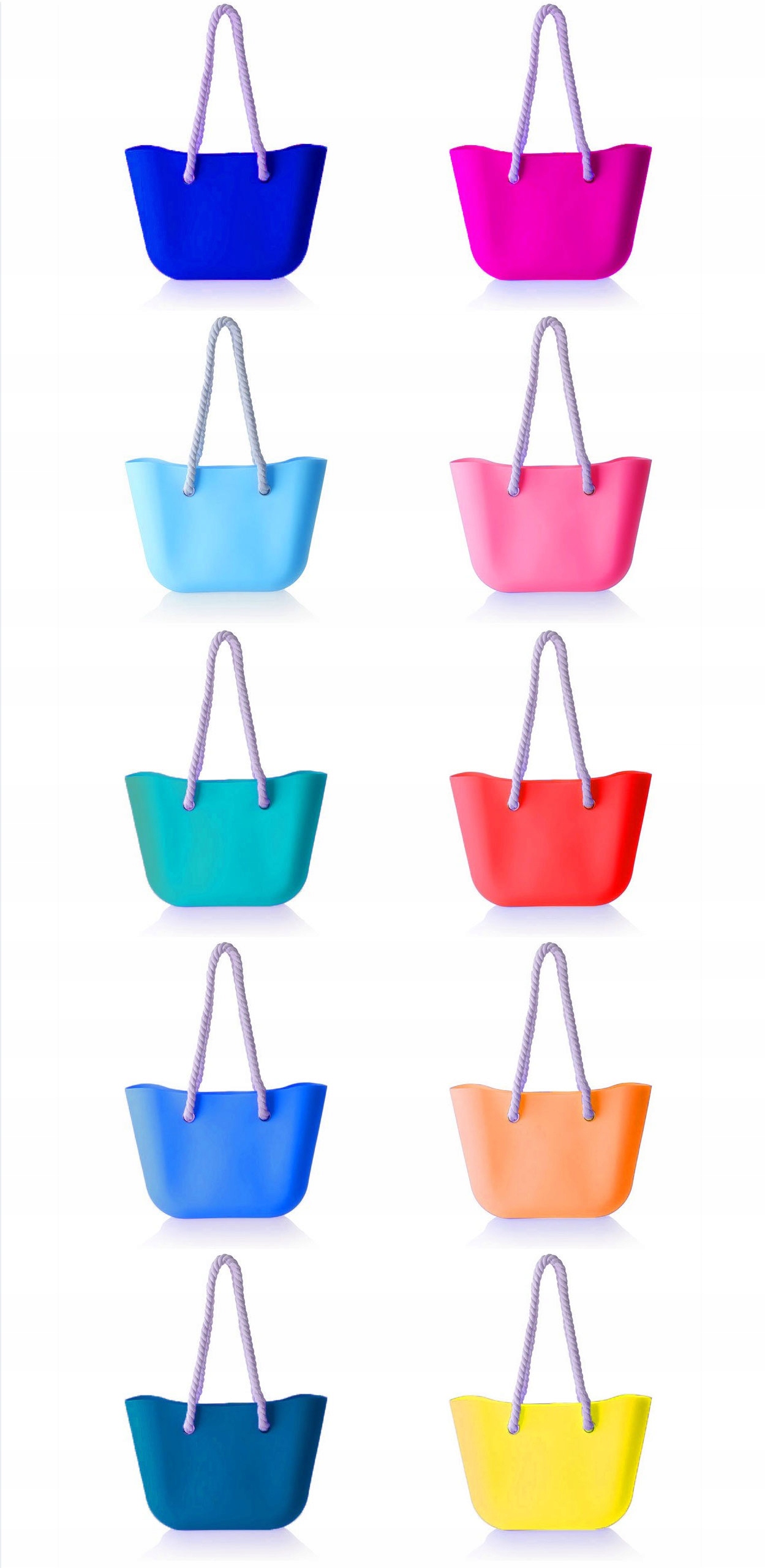 O TORBA GUMOWA TOREBKA HOBO JELLY SHOPPER BAG TGLB Cechy dodatkowe ażurowa frędzle