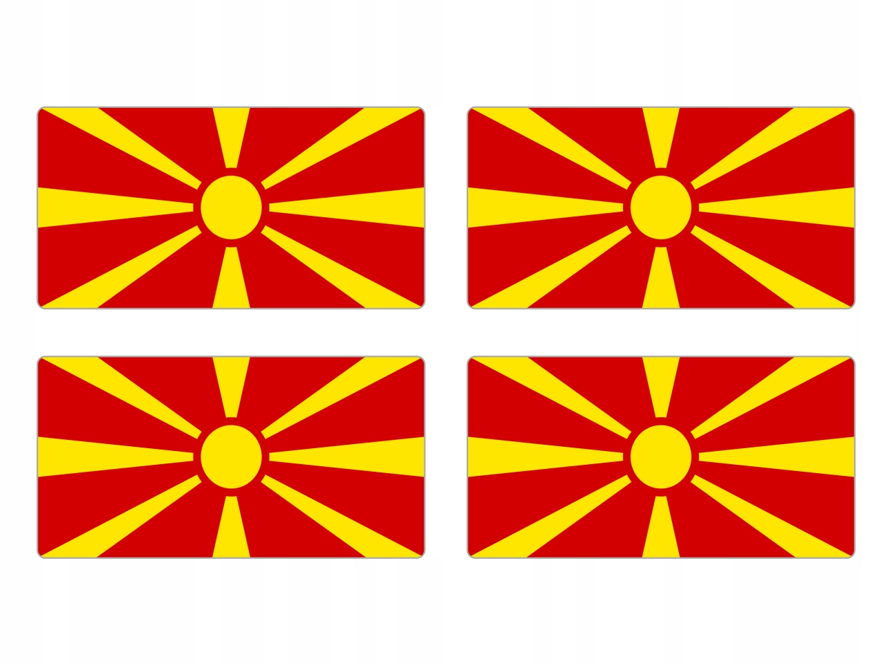 

Naklejki Flaga Macedonia Północna na moto 4szt