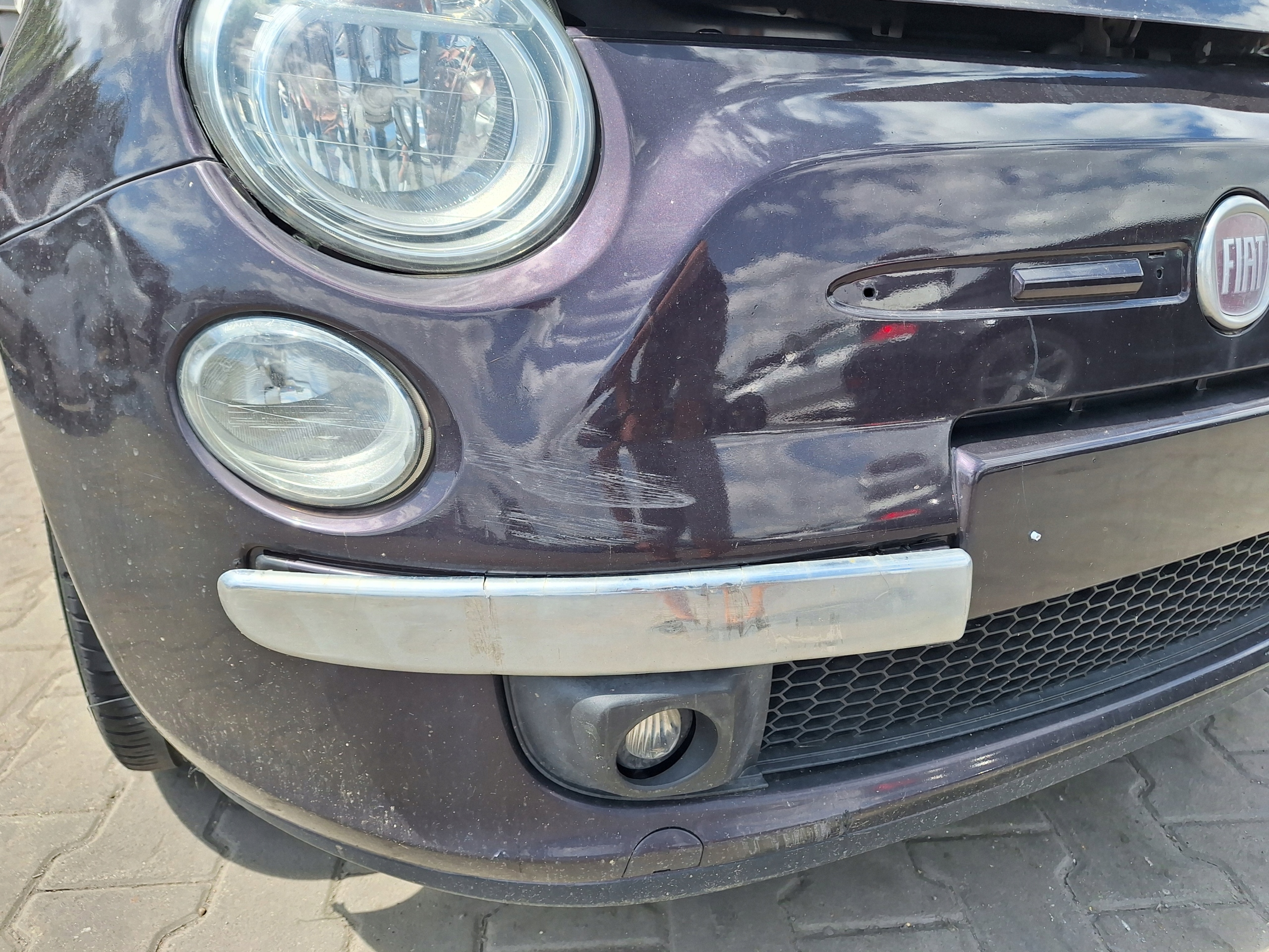 FIAT 500 front bumper bonnet fender light front panel, wall radiator 528/B