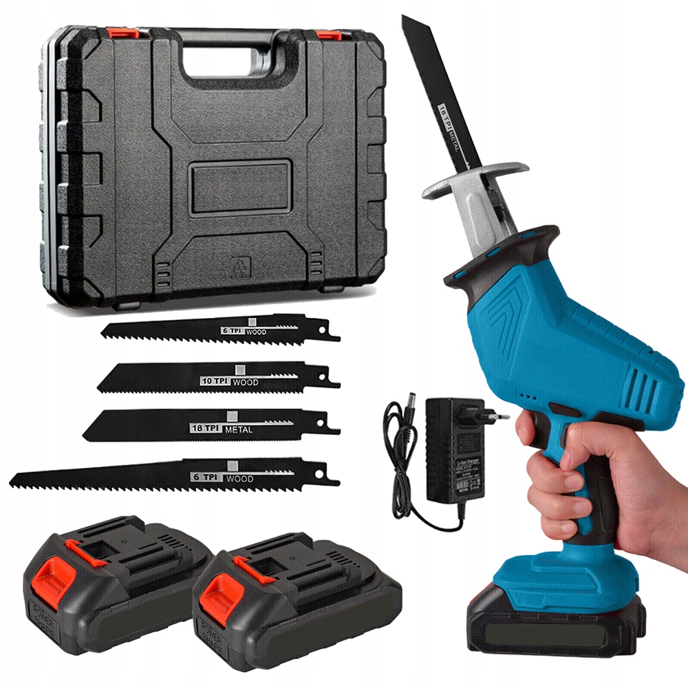 Bezdrátová Elektrická Pila Ocaska 3500 Ot/min 4 Pilové LISTY+2 Aku