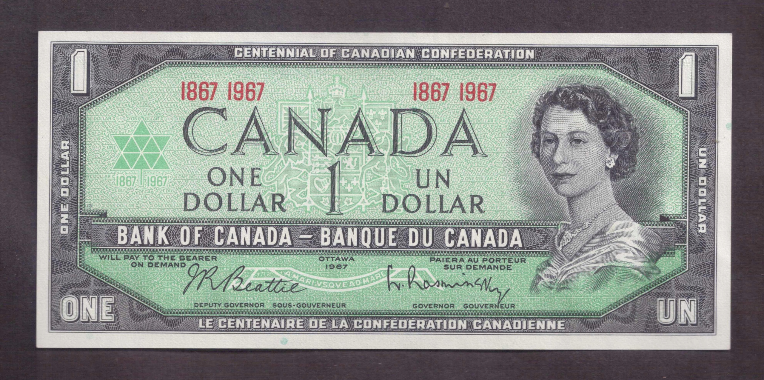 Kanada - banknot - 1 Dollar - 1967 rok