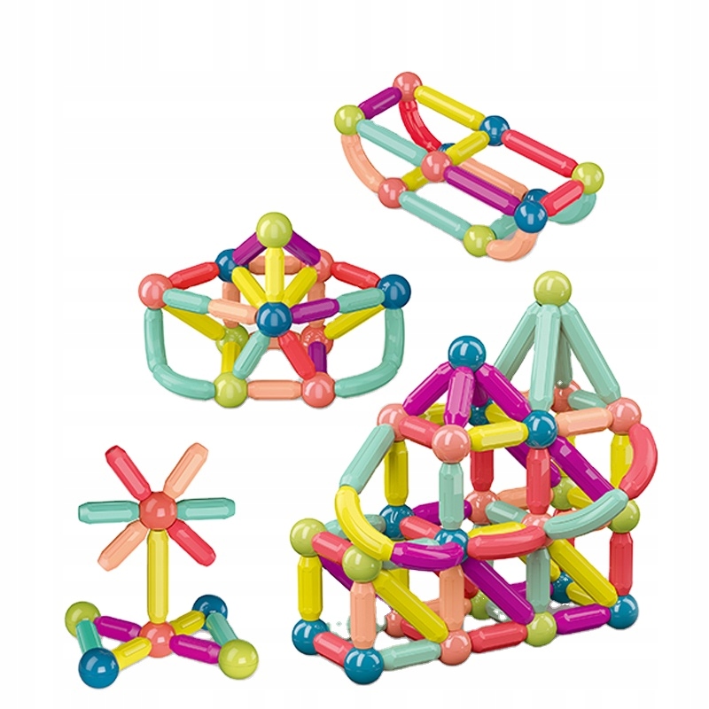 XXL KLOCKI MAGNETYCZNE EDUKACJA MAGNETIC STICKS 78 Marka inna