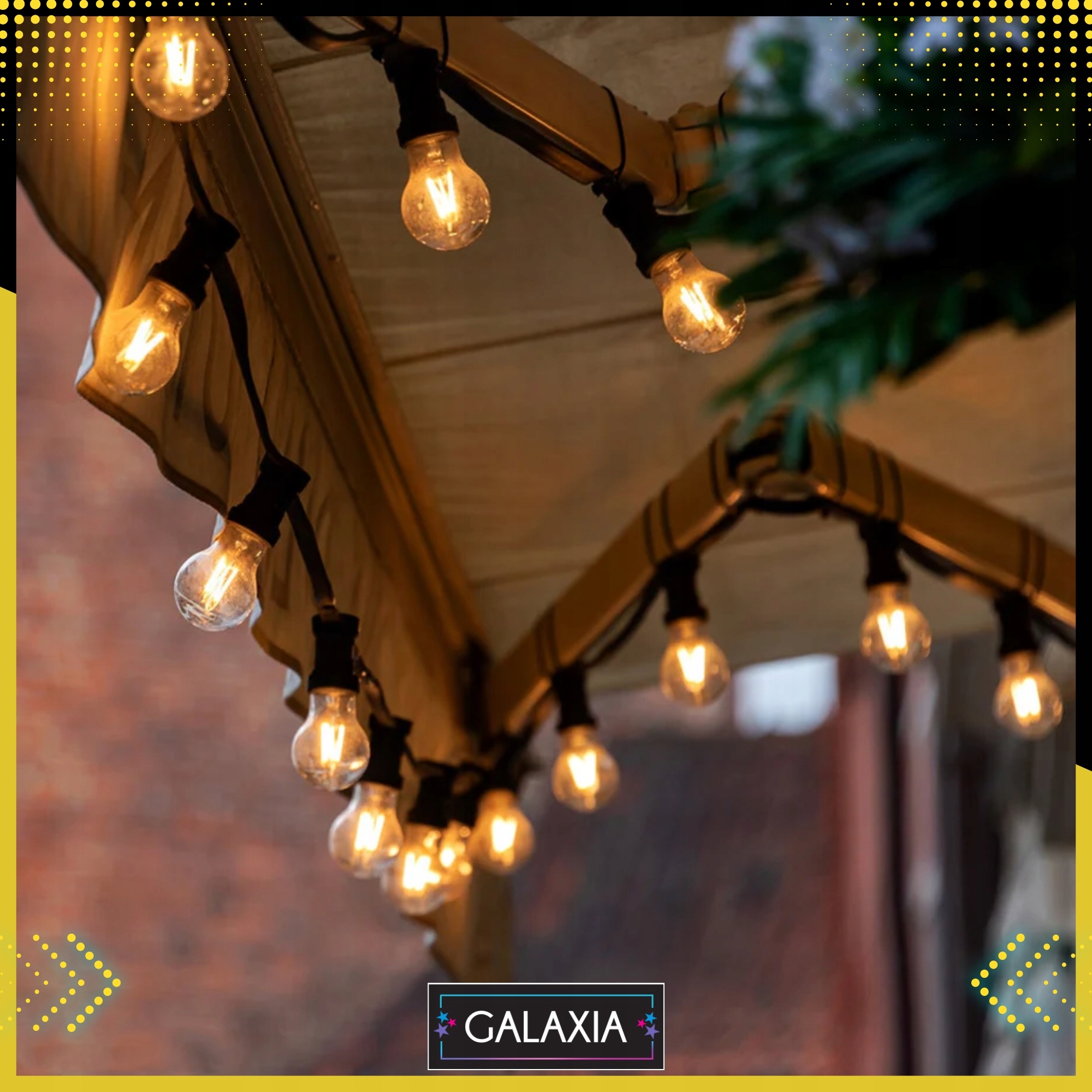 GIRLANDA ŚWIETLNA OGRODOWA 10m 10 LED Lampki Ogrodowe 230v Zewnętrzna Prąd Długość 1000 cm