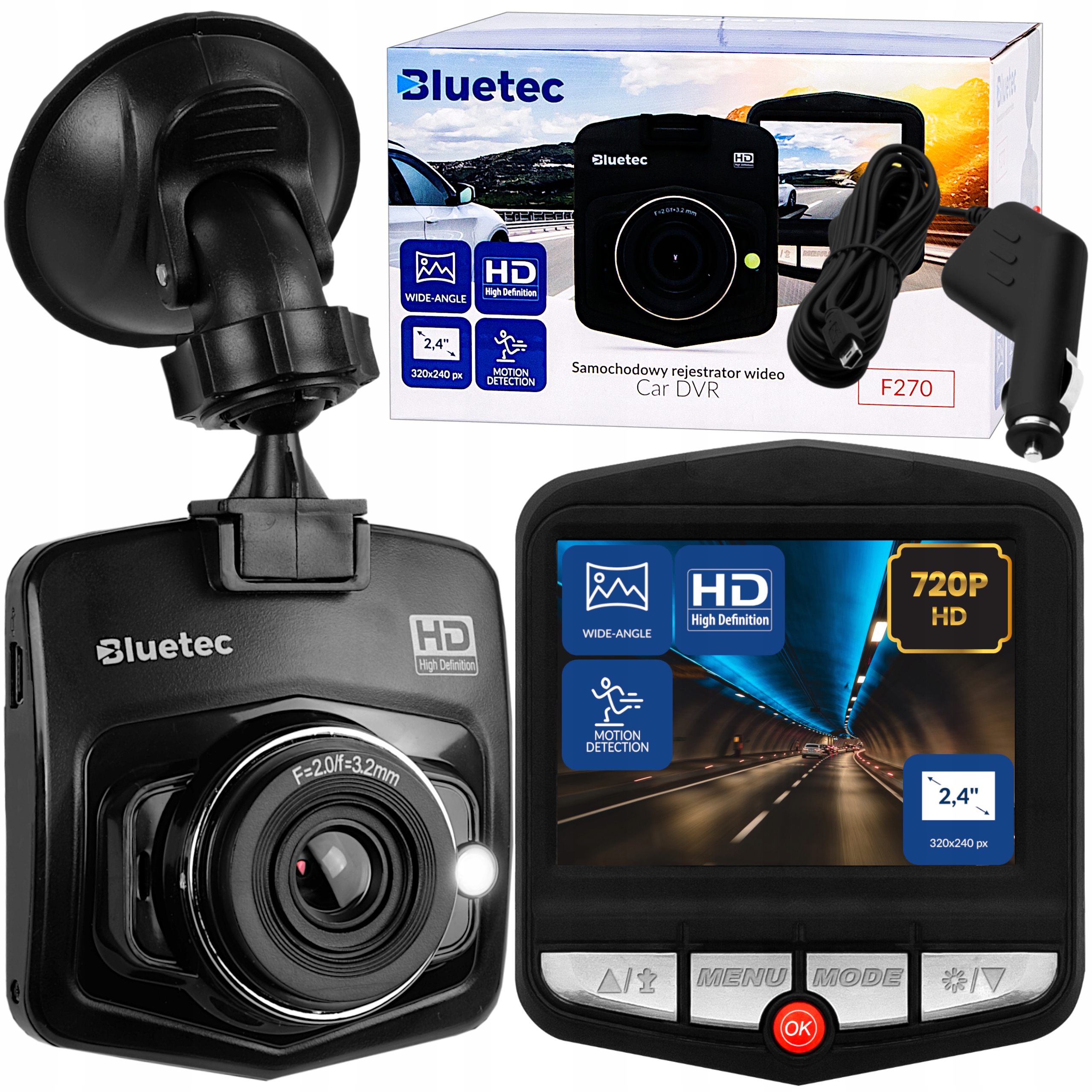 

Wideorejestrator Rejestrator Kamera Hd Menu Pl