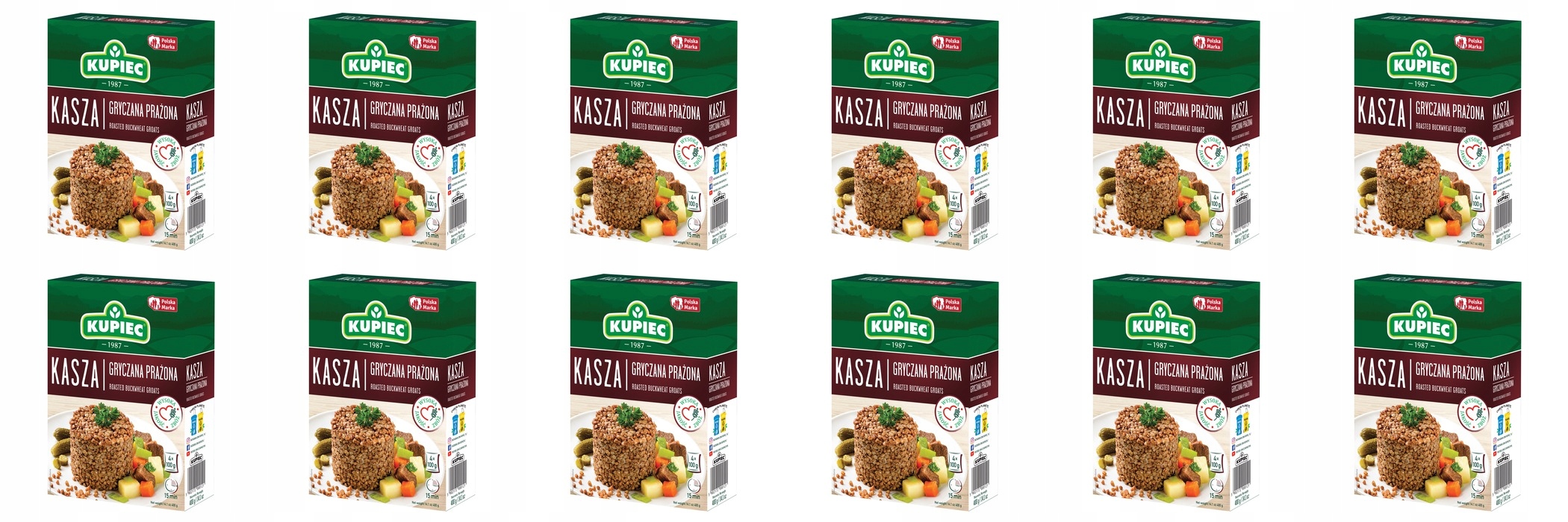 Levně 12 x 400 g Kupiec Pohanková kaše pražená Karton