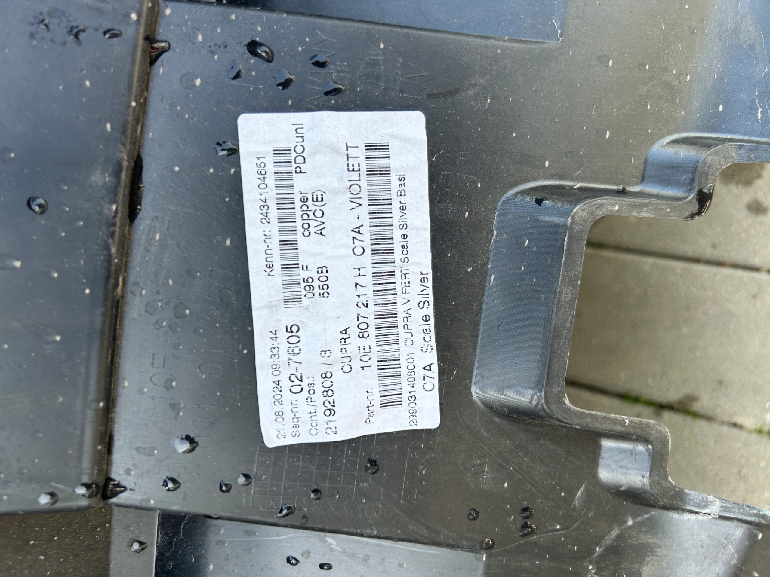 SEAT CUPRA BORN 2020- pillar console bumper front 10E807217H