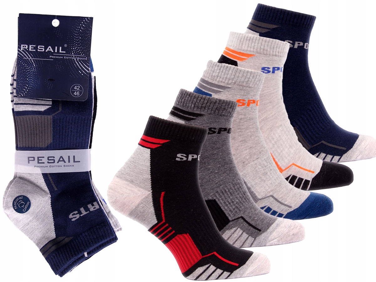 

5x Skarpety Sportowe zakostki bawełniane 42-46