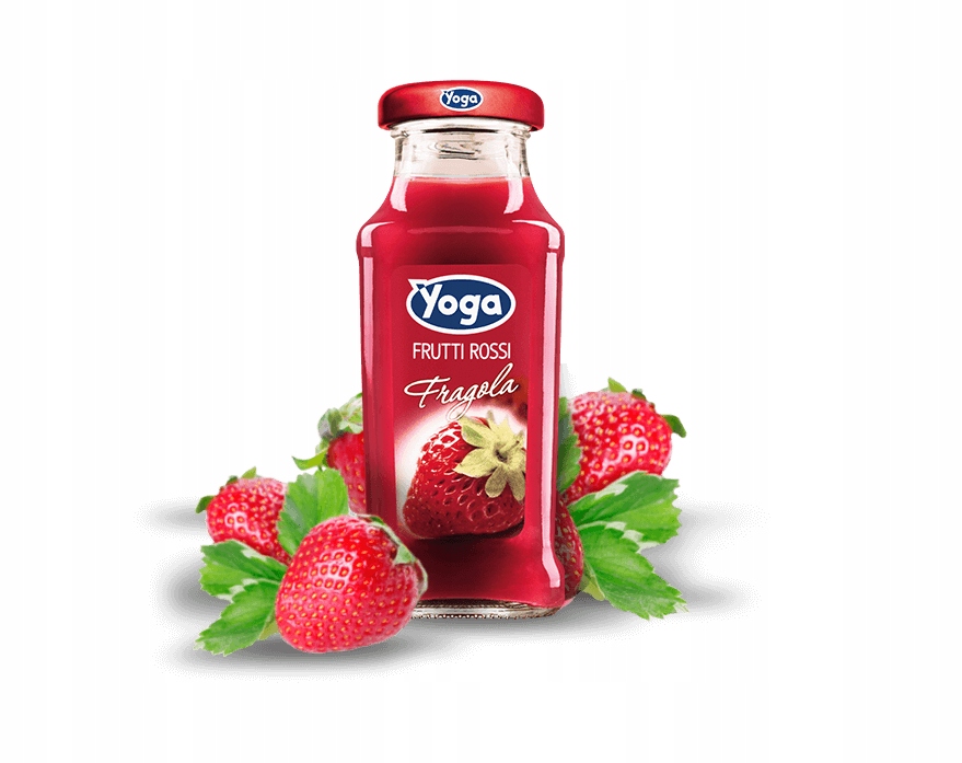 Levně Jahodový nápoj 4,8 l (24 ks x 200 ml) Yoga