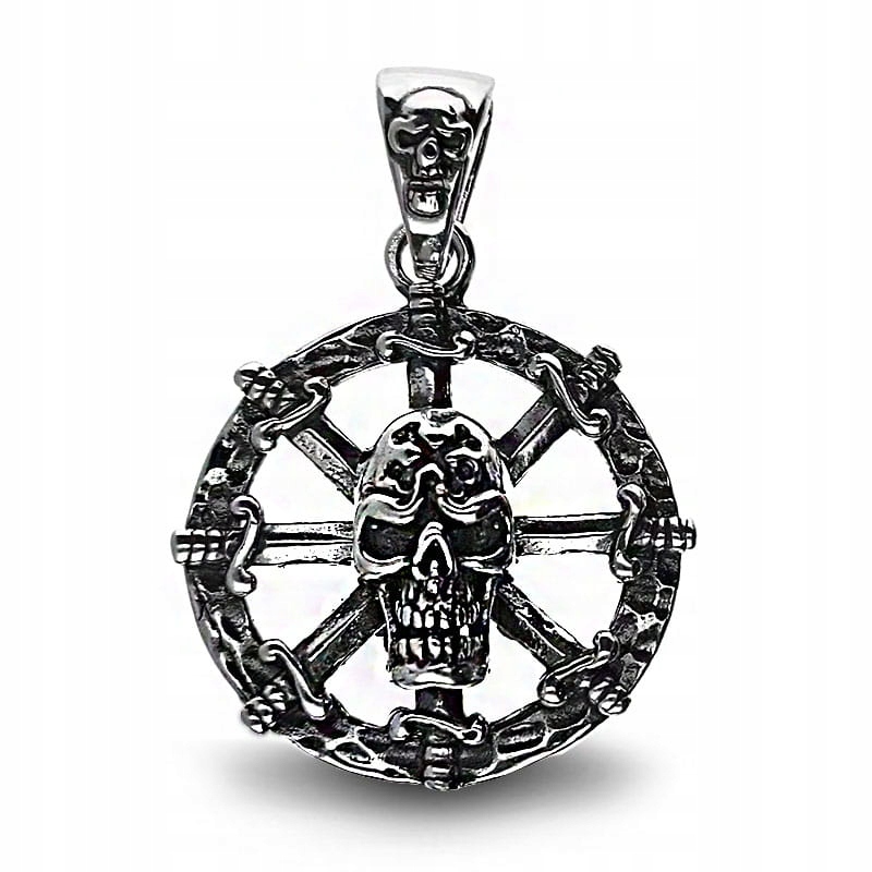 Masivní Pánský Přívěsek Stříbrný Lebka #537