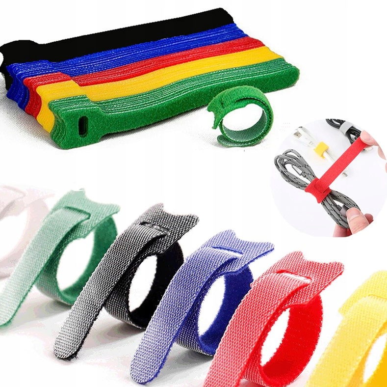 RZEP DO MOCOWANIA KABLI PRZEWODÓW 15CM YELLOW Producent inny