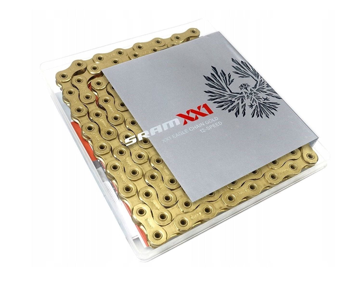 Łańcuch 12 biegowy Sram PCXX1 HollowPin Eagle 126L złoty Box