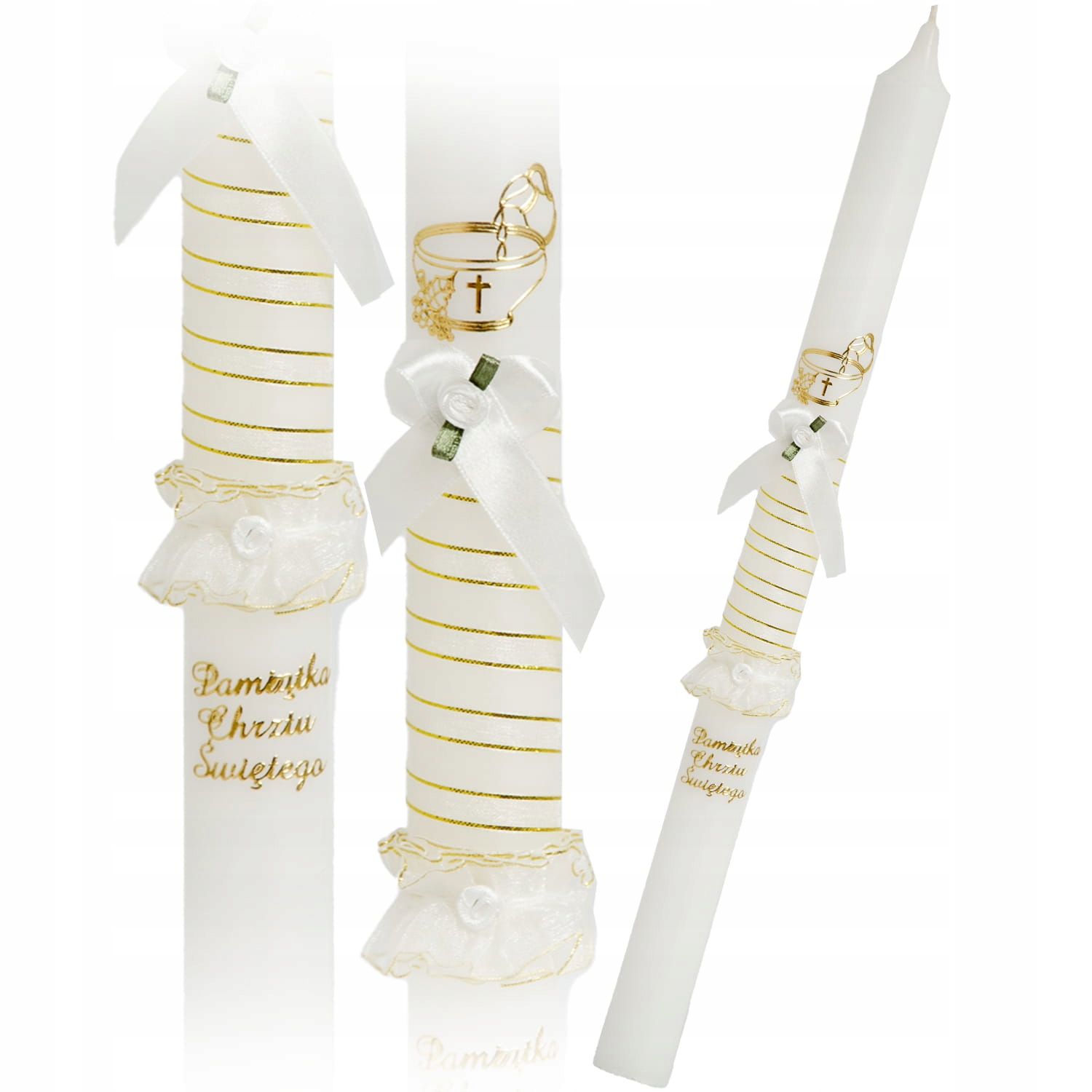 

Świeca Do Chrztu Gromnica ręcznie zdobiona