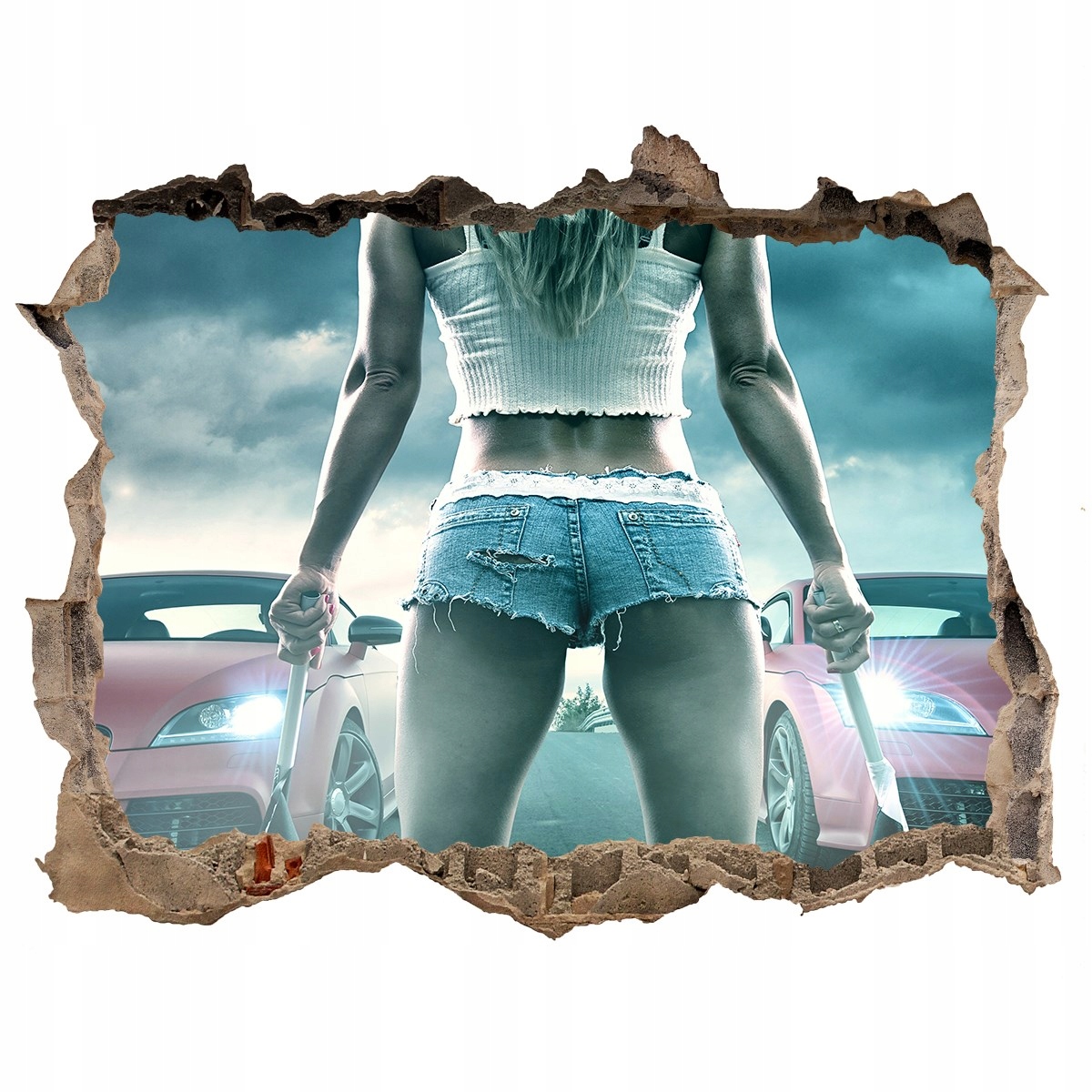 

Foto zdjęcie dziura na ścianę Początek wyścigu