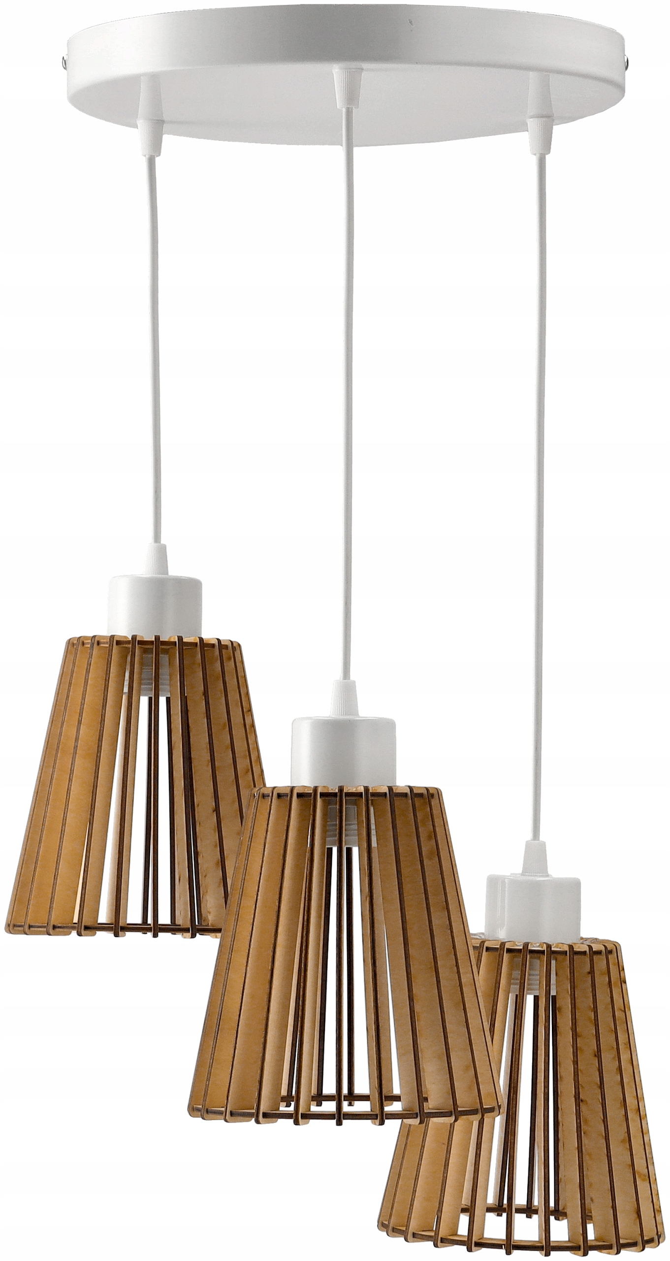 Lampa Sufitowa Wisząca Drewniana E27