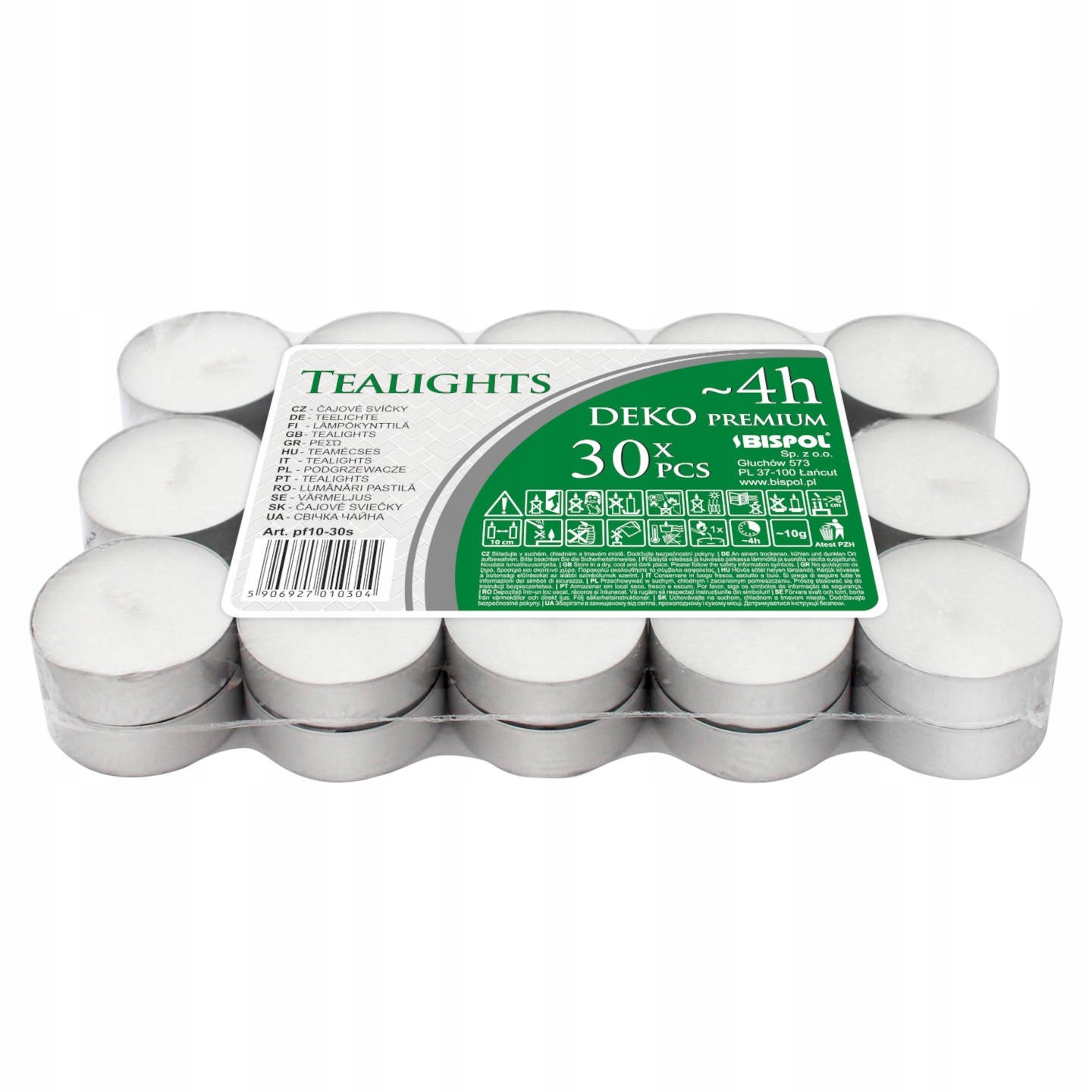 

Podgrzewacze Bispol 4h 30szt.