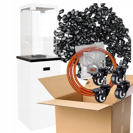 Ohrievač Patio Light Biely Kratki Kamene