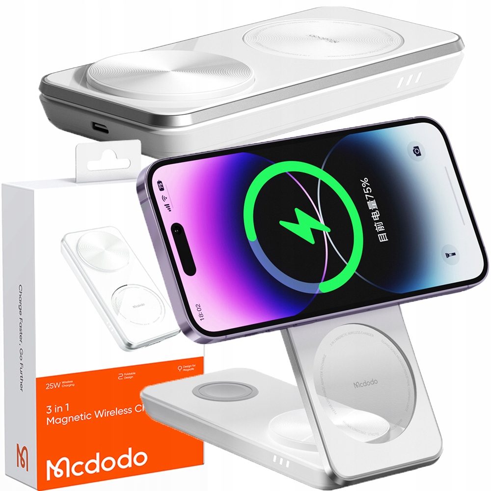 Mcdodo Dokovací Stanice Indukční Nabíječka 3V1 Pro Iphone Airpods Watch 15W