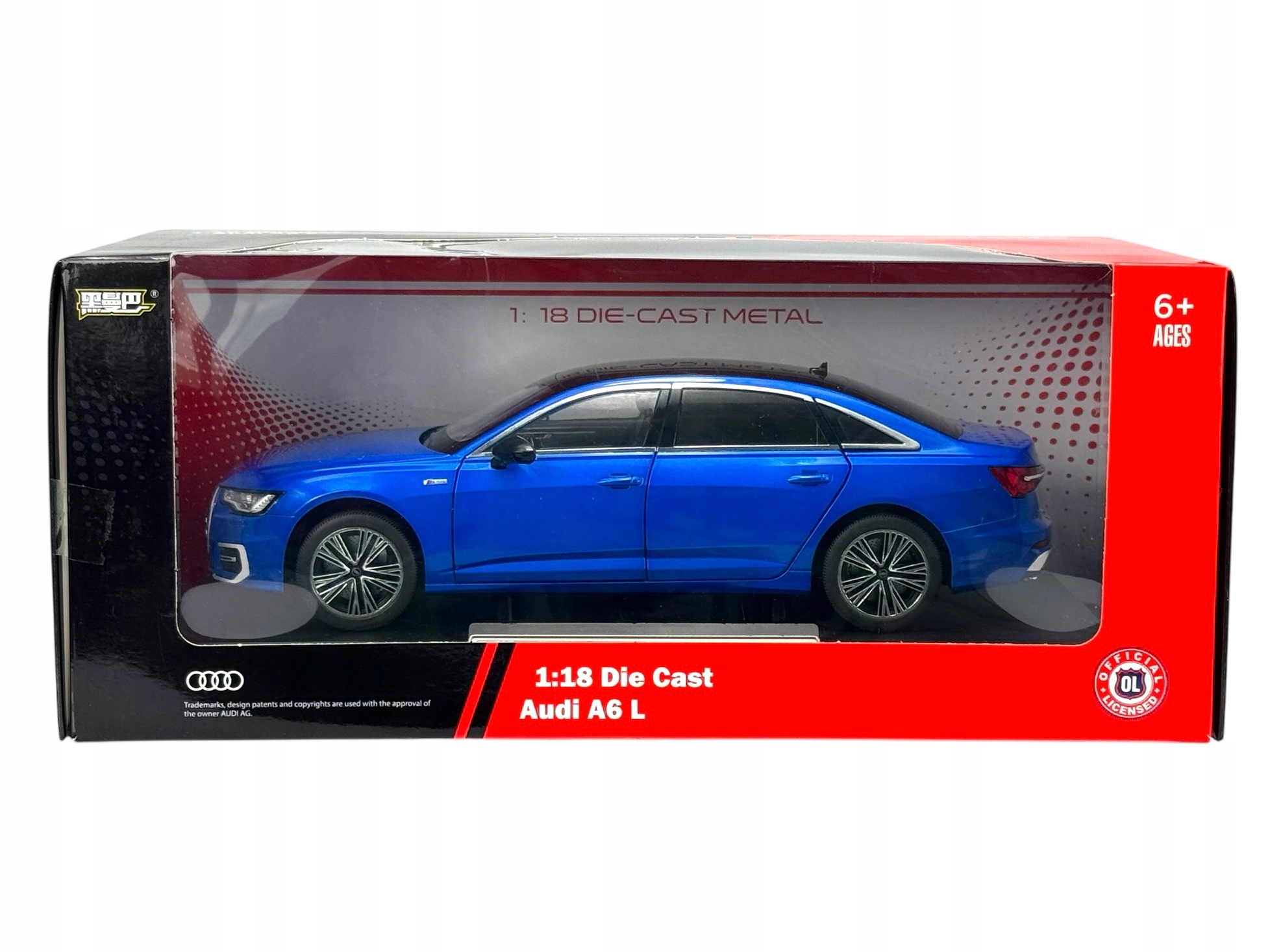 ALLOY CAR AUDI A6 L C8 NIEBIESKI 1:18 NOWY METALOWY MODEL