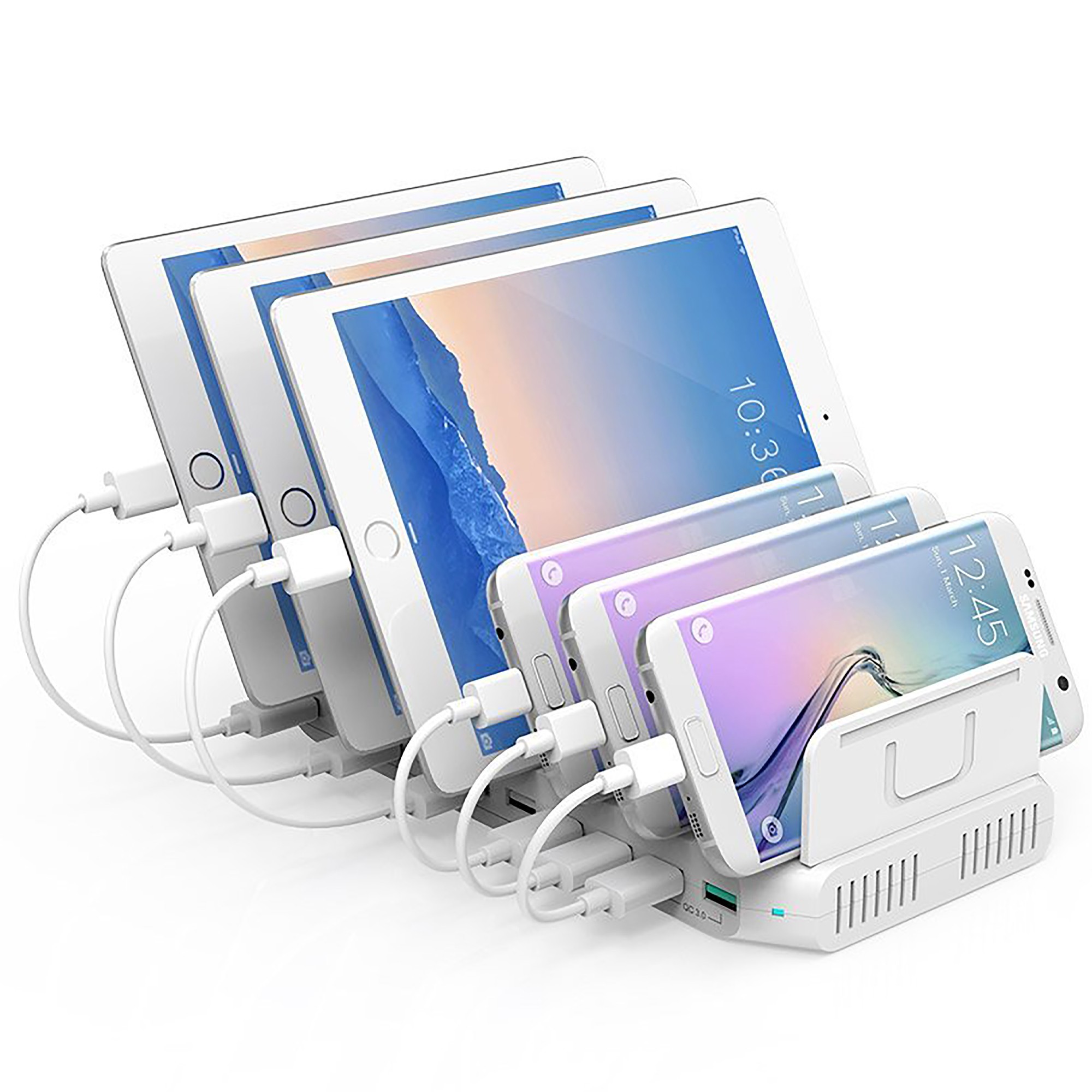 Stacja ładująca Unitek Y-2190A, 10 x USB; QC3.0; 96W Liczba urządzeń ładowanych jednocześnie 10