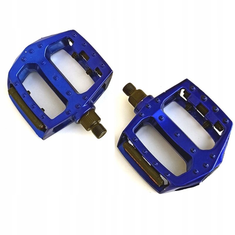 Pedały do BMX gwint 1/2 cala ALU platforma BLUE