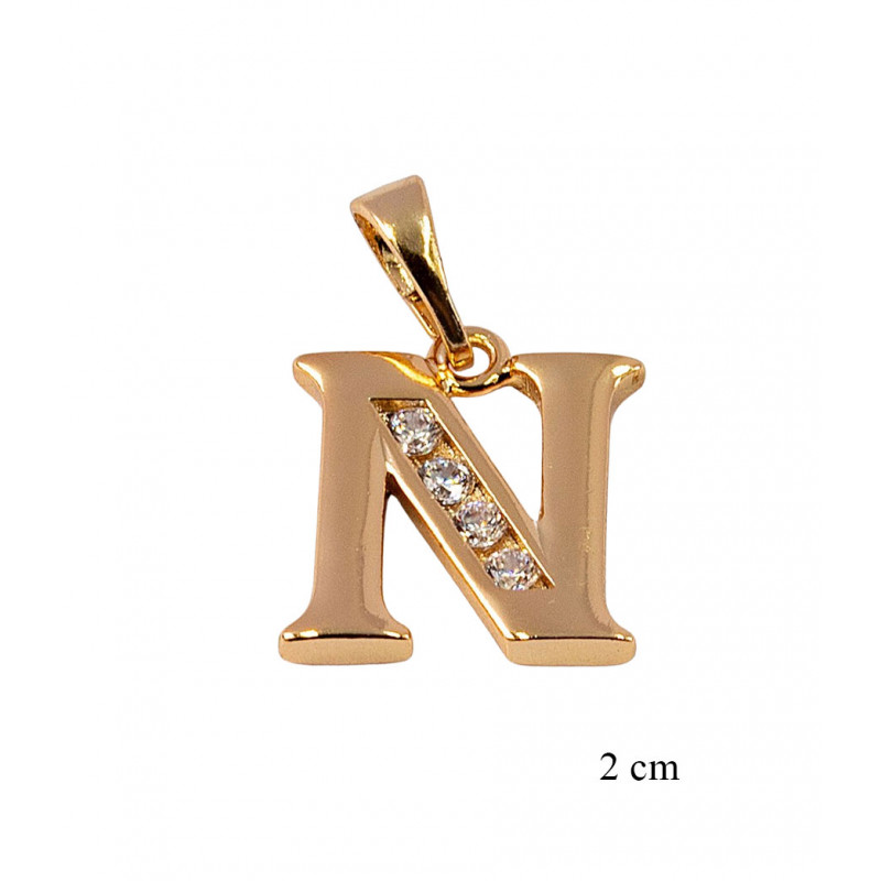 Przywieszka Xuping pozłacana " N " 18k