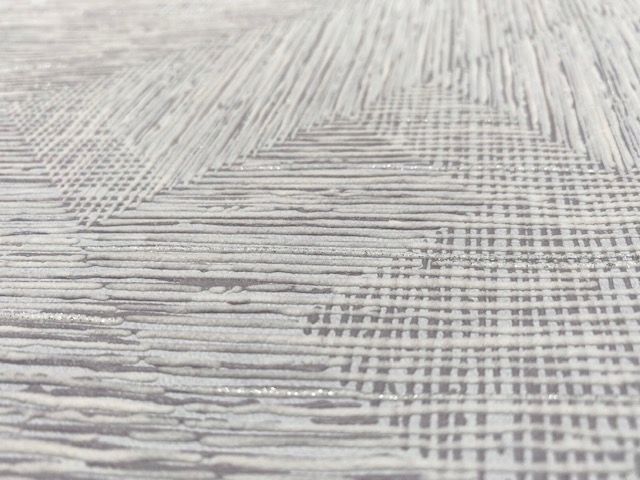 TAPETA 5-1501TŁOCZONY WZÓR GEOM Brokat SZARA Vinyl