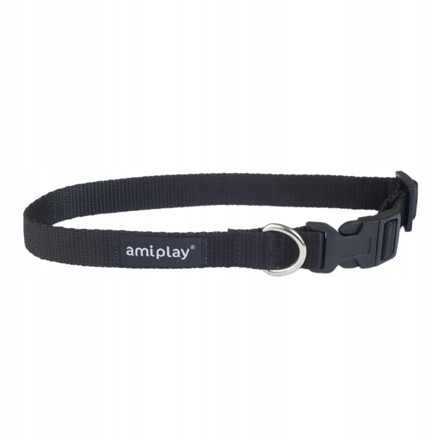 

AmiPlay Obroża Basic Taśma M 25-40cm/1,5cm Czarna
