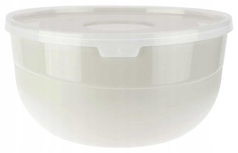 MISECZKA PLASTIKOWA Z POKRYWKĄ SZARY BEŻ 1,2L RAVI