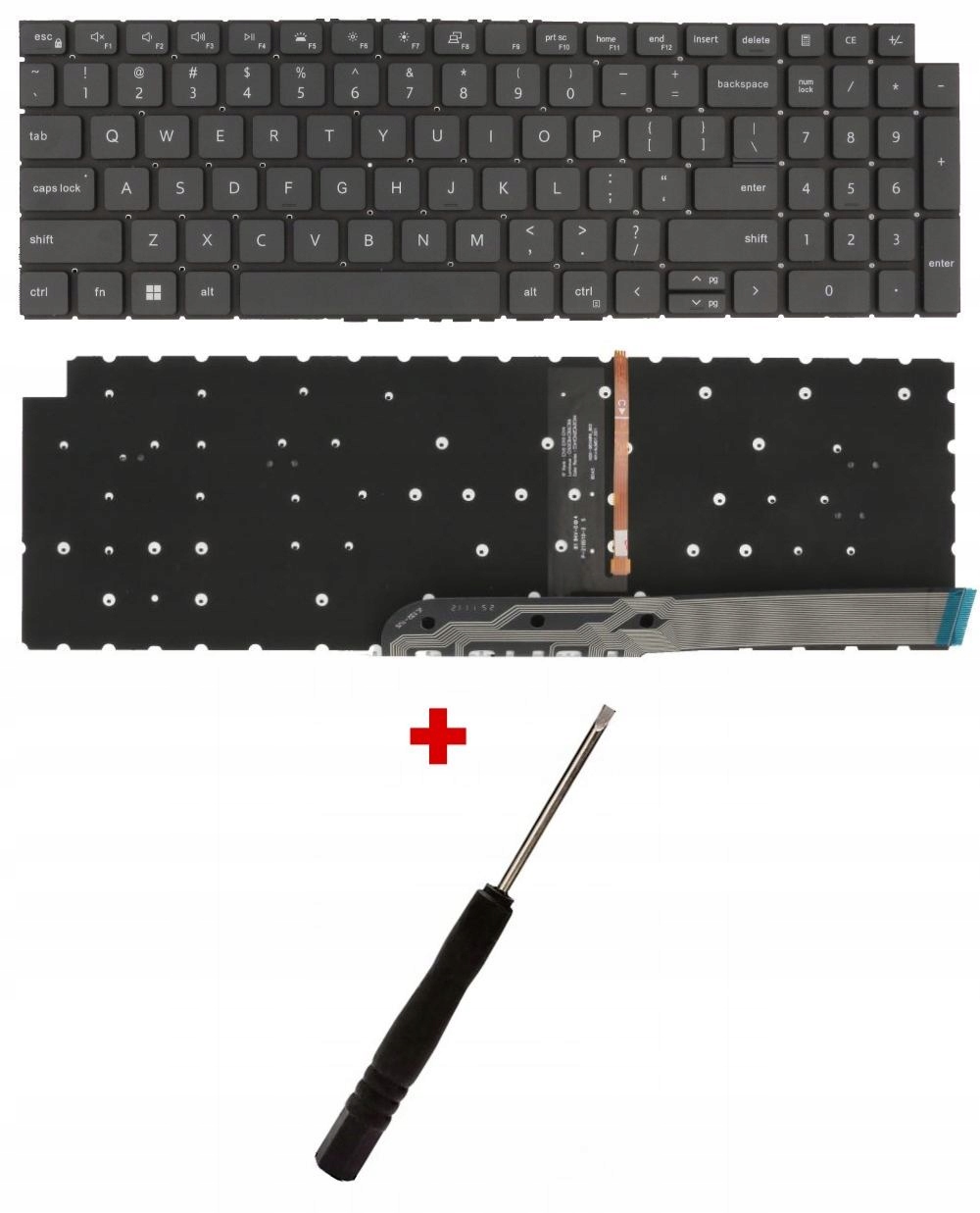 Nová Podsvícená Klávesnice pro notebook Dell Inspiron 5000 5510 5515 7000