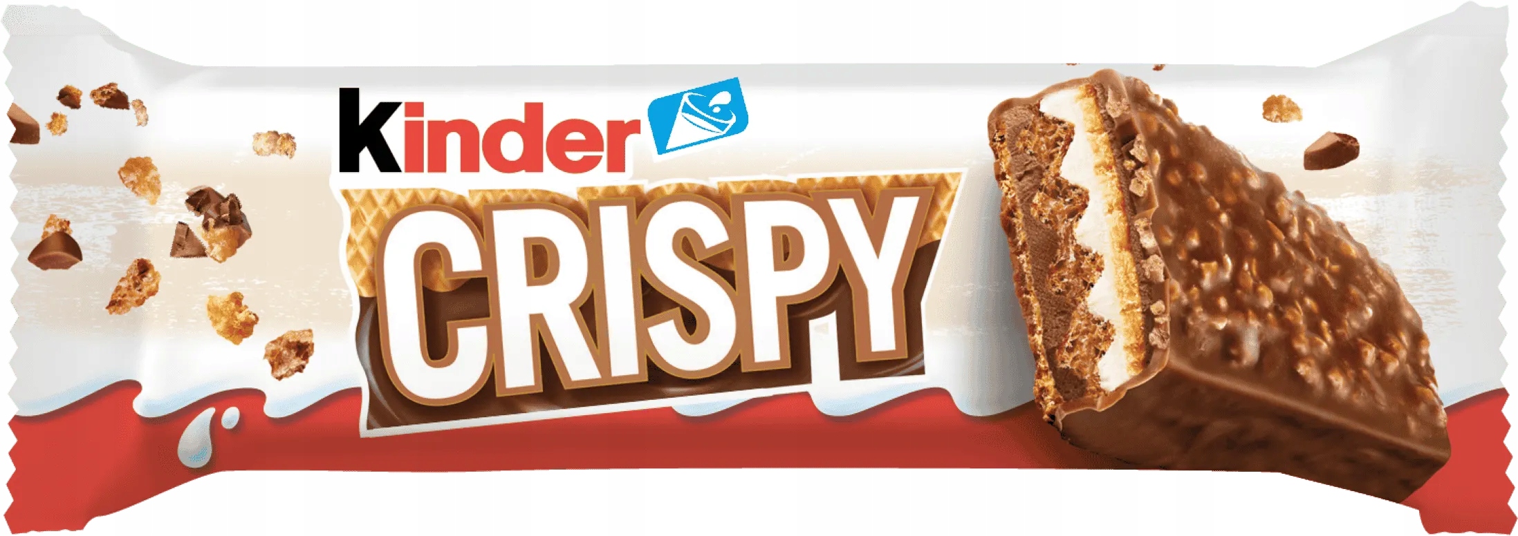 Levně Ferrero Kinder Crispy Wafel s ořechovou náplní Čokoláda 34 g 14 ks