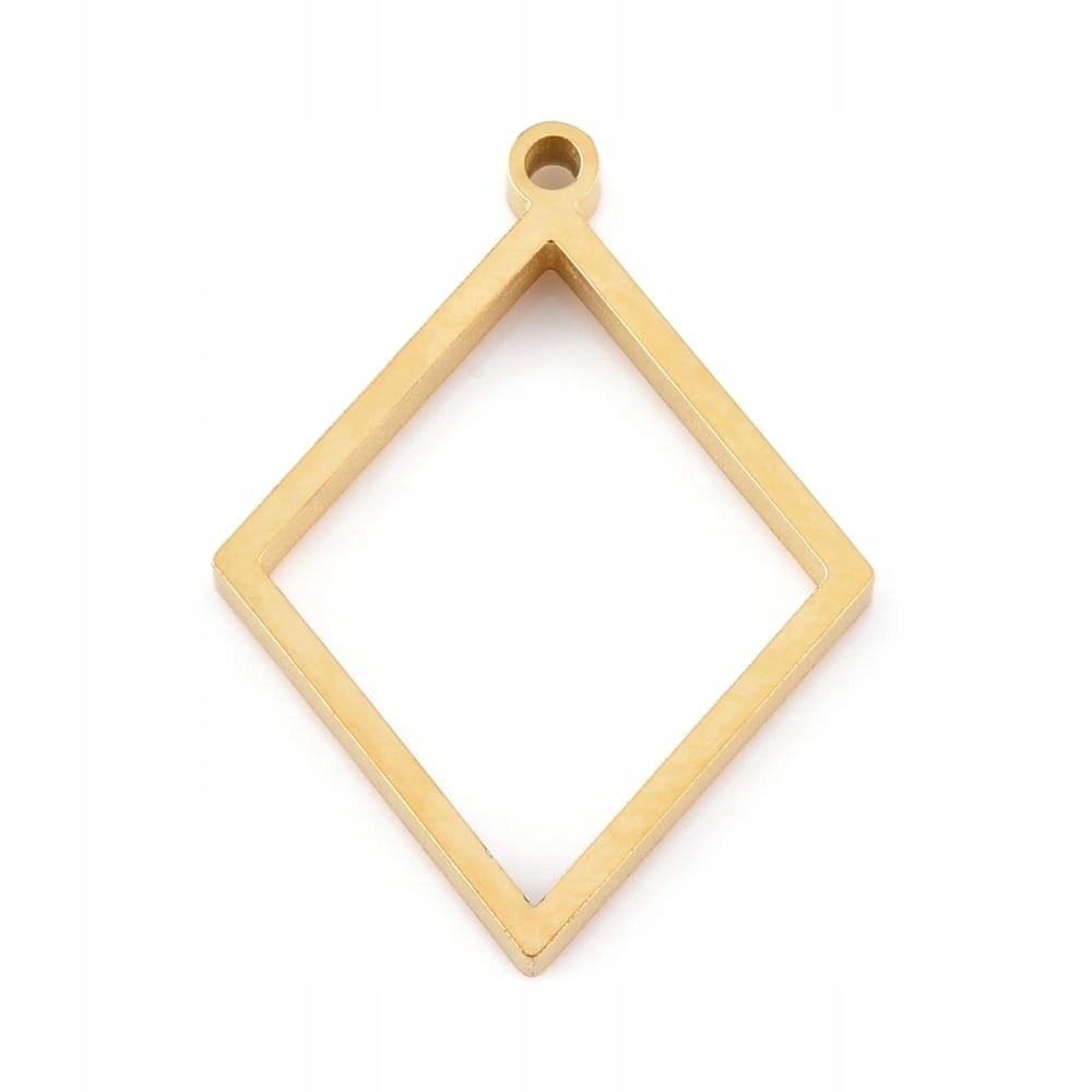 BEZ410 Zawieszka d/żywicy romb 25x33mm stal nierdz